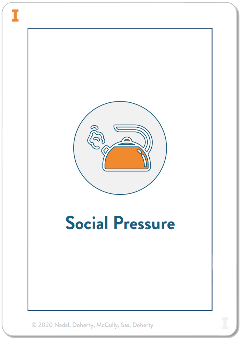 Social pressure card front